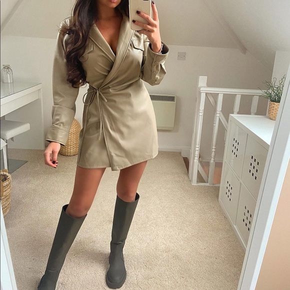 Zara Faux Leather Dress - Picture 2 of 11